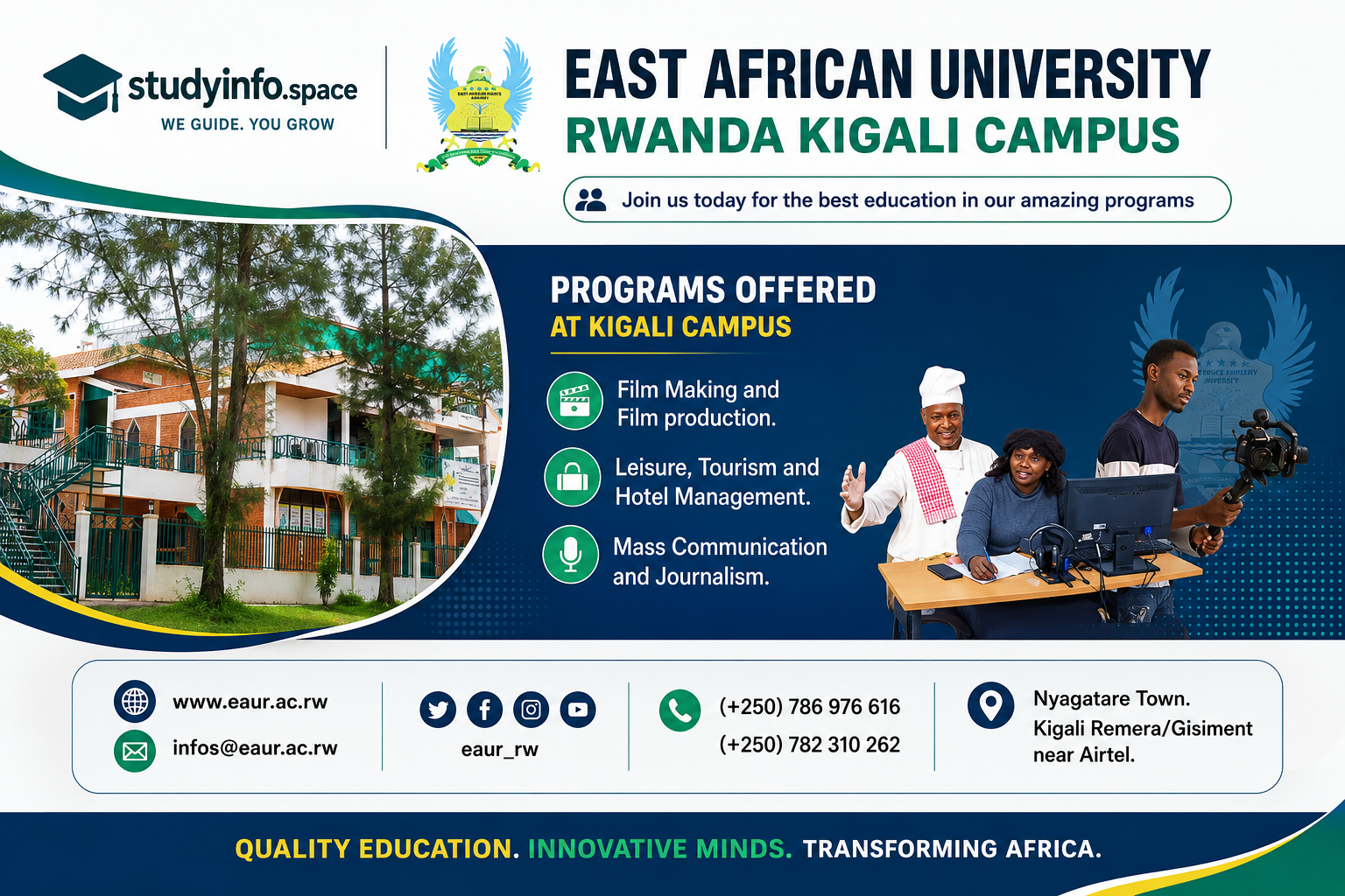 EAUR SCHOLARSHIP OPPORTUNITY SEPTEMBER INTAKE 2026 KUBANTU BASOJE S6, BAKENEYE KWIGA KAMINUZA