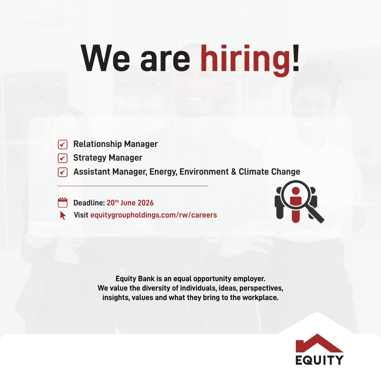 EQUITY BANK IS HIRING!